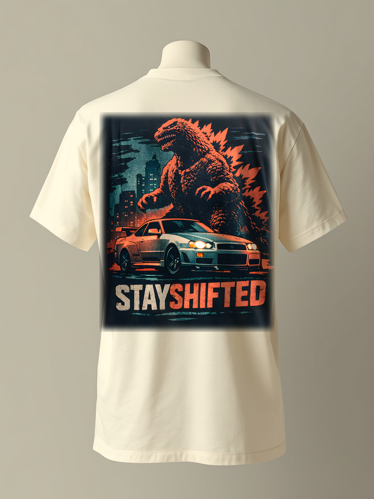 GTRzilla Tee — back — Cream